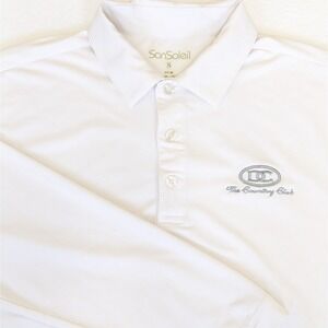San Soleil Sol Tek Long Sleeve Shirt Mens SMALL White UV 50 Cooling Golf
